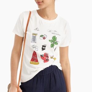 J.Crew Womens Italy Pizza Graphic Tee (L)